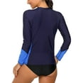thumbnail image 4 of Attraco Women's Sun Protection Rashguard Swimsuit Shirt Surf Swimming Shirt, 4 of 6