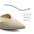 thumbnail image 2 of BURUDANI Women's Pointed Toe Ankle Strap Ballet Flat for Woman, Comfortable Knit Mesh Flats for Casual Dressy Work Office Shoes, 2 of 5