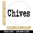 thumbnail image 2 of Chives Herb Fun Text Self-Inking Rubber Stamp Ink Stamper - Sky Blue Ink - Small 3/4 Inch, 2 of 7