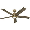 thumbnail image 3 of Hunter - Erling Indoor Ceiling Fan With Light, Remote, 52-inch, Luxe Gold, Modern-style, 6-speed WhisperWind Motor, Energy Star, 52849, for Living Rooms, Bedrooms, 3 of 18