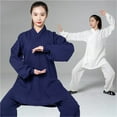 thumbnail image 2 of Women Chinese Traditional Cotton Linen Clothing Wudang Tai Chi Practice Martial Art Uniform Taoist Kung Fu, 2 of 4