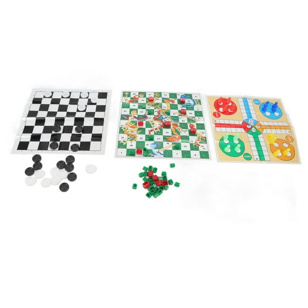 4 EN 1 Juegos de Juegos de Mesa, Verificadores Internacionales de Plástico Portátiles para acampar