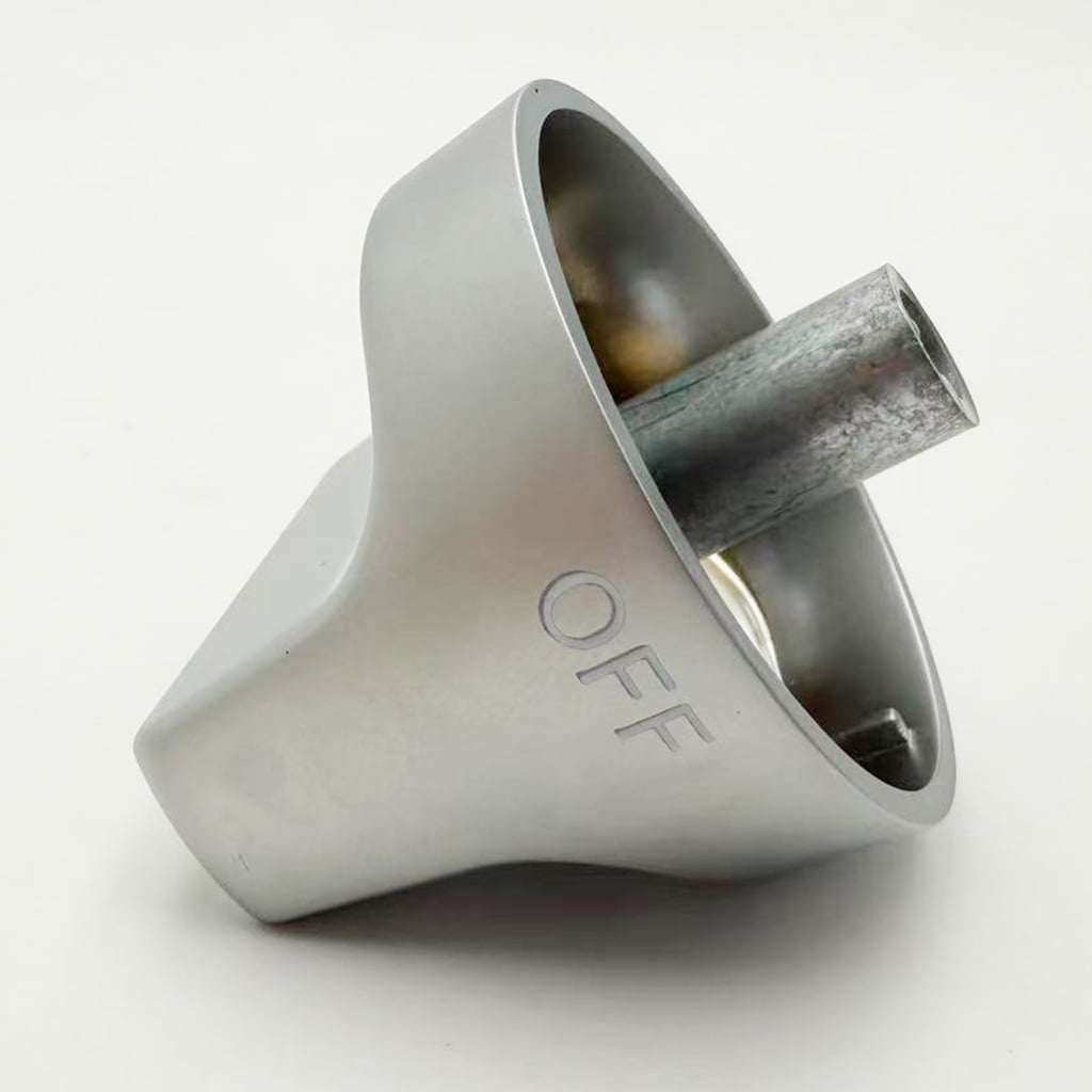 PatungKu Zinc Alloy Gas Stove Handle Replacement Rust Proof Design Precise Flame Adjustment Control Knob Metal Texture for Repair