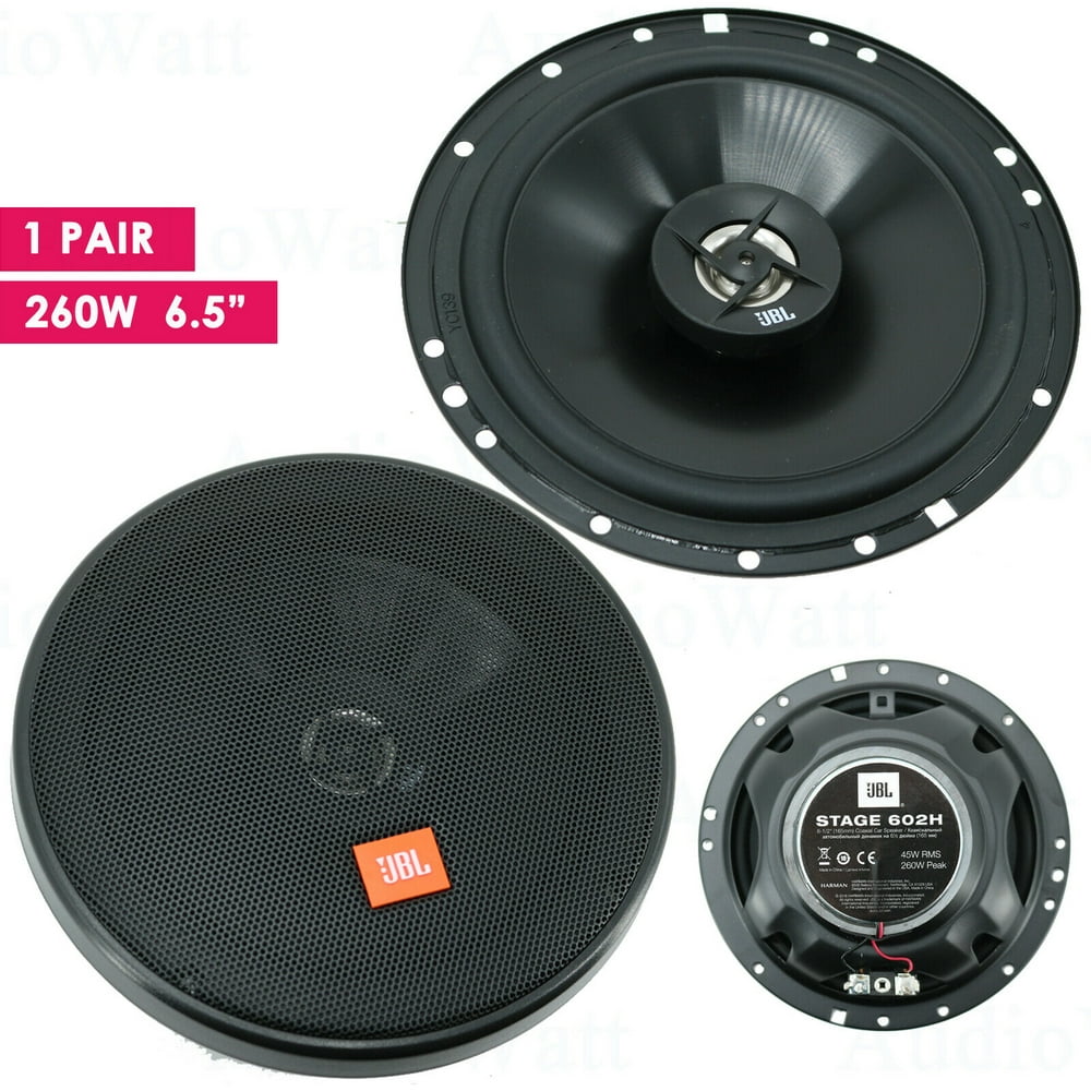 2x JBL Stage 602H 6.5" 260W Dome Tweeters Coaxial Car Speakers Stage Series - Used Like New