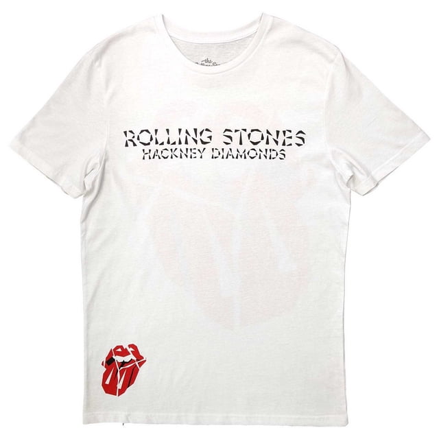 The Rolling Stones - Camiseta Hackney Diamonds Lick de Algodón para Adultos Unisex (Blanco, Rojo)