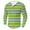Green, variant on ZCFZJW Mens Polo Shirts Casual Striped Block Print Long Sleeve Button up Round Neck Henley Shirts Loose Lightweight Soft Cotton T-Shirts Blue L