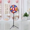Oukaning 24" Dry Erase Floor Prize Wheel Tripod Stand Party Fortune Spinning Win Game