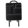 thumbnail image 3 of Protector de asiento trasero de coche, almacenamiento para viajes, alfombrilla resistente de cuero PU para patadas de coche. negro, 3 of 7
