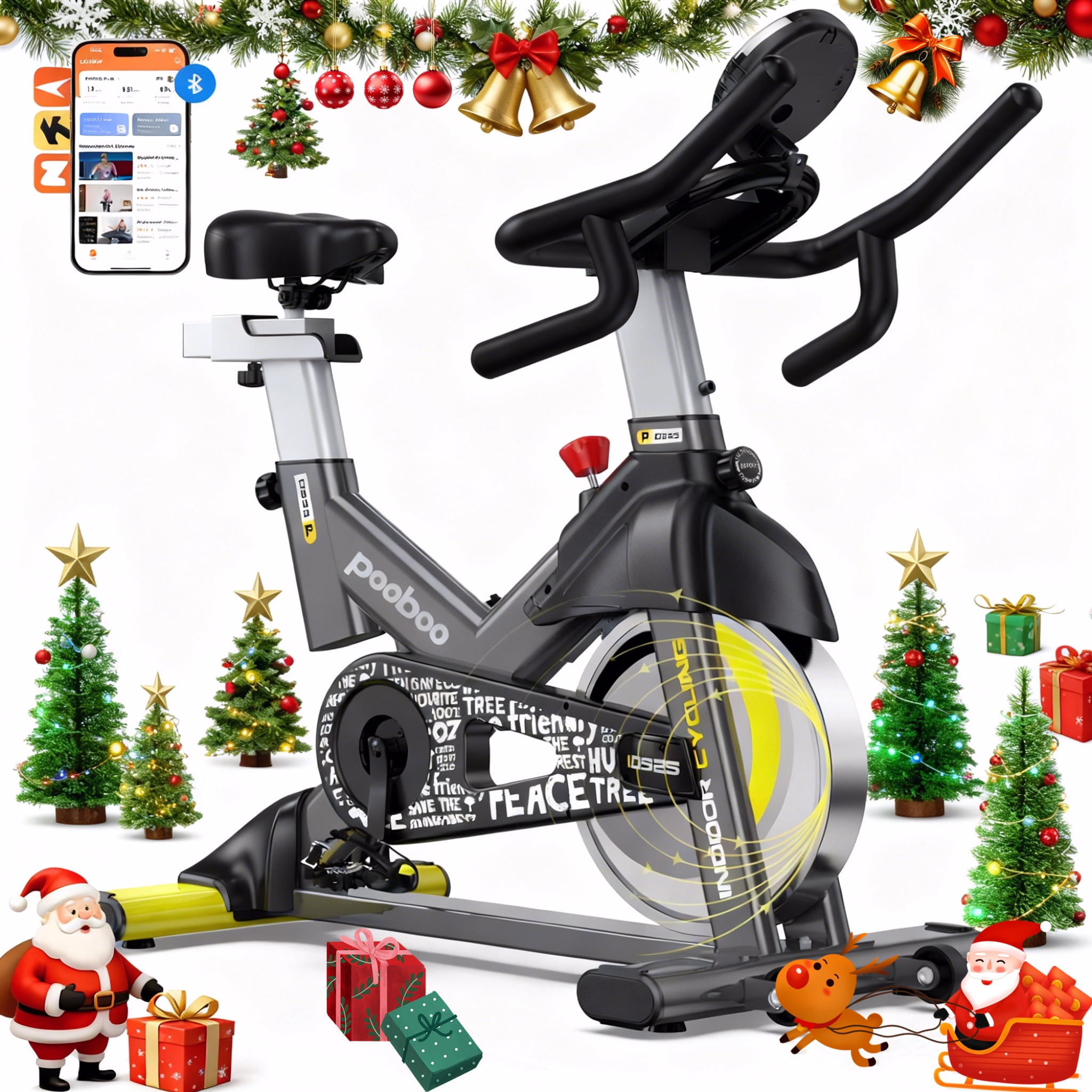 Pooboo D525 Indoor Exercise Bike with Magnetic Resistance photo 3