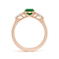 thumbnail image 2 of ANGARA Lab Grown Pear Shape Emerald Side Stone Engagement Ring with Diamonds for Women in 14K Rose Gold (Size-8x6mm) | May Birthstone, Anniversary, Jewelry Gift for Women | Lab-Grown Emerald Ring, 2 of 8