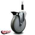 thumbnail image 2 of 6 Inch Gray Poly Swivel 7/8 Inch Expanding Stem Caster with Brake SCC, 2 of 2