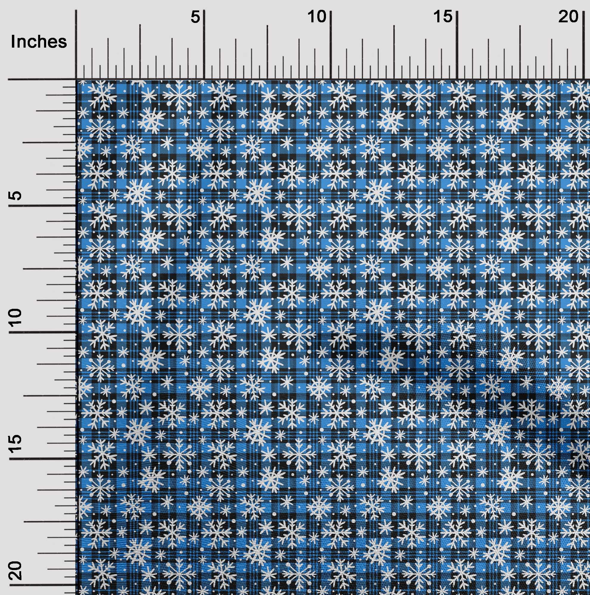 oneOone Cotton Cambric Blue Fabric Christmas Fabric For Sewing Printed Craft Fabric By The Yard 56 Inch Wide