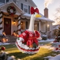 thumbnail image 6 of Sruoe Christmas Porch Goose Outfits, Porch Goose Clothes, 23 Inch Cement Goose Clothes Dress, Duck Clothes for Spring Easter Holiday Outdoor Garden Yard Lawn Patio Statue Decor, 6 of 9