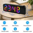 Projection Alarm Clock for Bedroom,LED Display Clock with 180