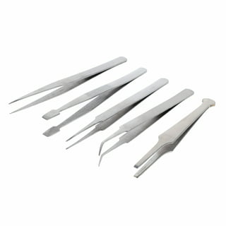 3PC Large Serrated Tweezer Tong Set with Case- 12, 10, and 8 inch