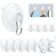 thumbnail image 1 of 12pcs Suction Cup Hooks. 1.77 Inch Clear Suction Cup With Stainless Steel Hook, 1 of 5