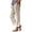 a-Beige, variant on Petite Linen Pants for Women Plus Size Summer Lightweight Wide Leg Cropped Linen Pants Beach Vacation Trousers with Pockets