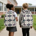thumbnail image 5 of Xixirimido Ethnic Tribal & Geometric Print 17" Kids Backpack for Boys & Girls Large School Bags with Multi Pockets Elementary Middle High School Student Bookbag, 5 of 8