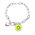 thumbnail image 1 of Contorno circular. Sombrerero. Pulsera de cadena de corazón joyería encanto moda, 1 of 3