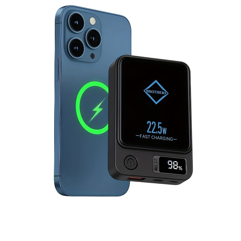 10000 MAh Power Bank, Safe Fast Charging 22.5W With USB Type C Charger, LED Display, 2 Outputs And Dual Inputs External Battery Pack Suitable For Apple 17/16/15/14/13/12/11 And Other Android Devices