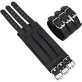 thumbnail image 7 of Adjustable Cowhide Cuff Cord Bracelet Wrist Guard Gauntlet Wristband with Alloy Buckles Black 10-3/4 inch(27.4cm), 7 of 7