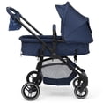 thumbnail image 4 of GAP babyGap 2-in-1 Carriage Stroller - Car Seat Compatible - Easy One-Handed Fold - Lightweight Stoller with Oversized Canopy & Reclining Seat - Made with Sustainable Materials, Navy Camo, 4 of 5