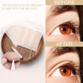 thumbnail image 4 of Cinta para párpados doble, cinta para párpados, tiras para levantar párpados, levantamiento instantáneo de párpados para párpados pesados, con capucha, desiguales y individuales, 1200 piezas con herra, 4 of 5