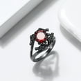 thumbnail image 4 of Dragon Ring for Women Solitaire Cz Black Gothic Engagement Ring Ginger Lyne Collection, 4 of 7
