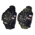 thumbnail image 2 of Outdoor Multifunctional Watch Alloy Portable Survival LED Emergency Torch Light Rope Compass Whistle Clock Rope Band Watch USB Rechargeable Heavy Attack Resistant Watch, 2 of 7