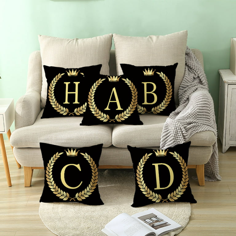 THE-TINOART New Gold Decorative Throw Pillow Covers Modern 18X18 Shiny Gold  Decorative Cover Pillow Covers for Couch Sofa Bed Home Decor