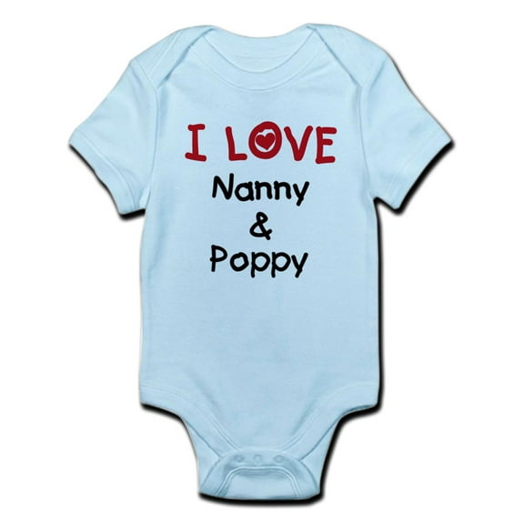 CafePress - I Love Nanny And Poppy Infant Bodysuit - Baby Light Bodysuit