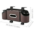 thumbnail image 3 of HYEASTR 3-in-1 Car Organizers and Storage Box, Multifunctional Car Seat Back Storage Box with Tissue Holder, 2 Cup Holders & Hanging Hooks, Back Seat Car Organizer for Travel - Brown, 3 of 13