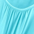 thumbnail image 6 of ATENAR Summer Pajamas Shorts for Women Lightweight Crew Neck Lounge Set Short Sleeve Casual Fashion Womens Nightwear Sky Blue Size 2XL, 6 of 7
