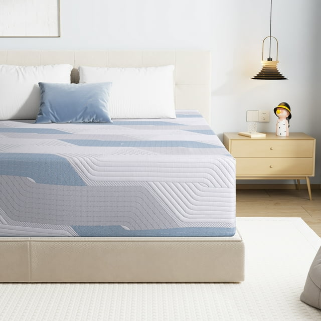 JIAVA 10 inch Queen Mattress, Gel Memory Foam Mattress with CertiPUR-US Certified Mattress in a Box, Pressure Relief & Medium Firm Mattress for Kid Adults