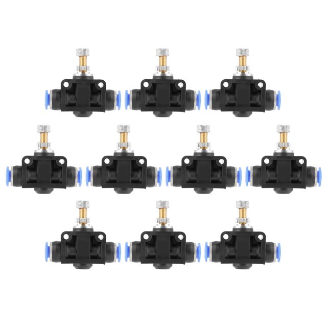 10 Pcs Quick Connector 6mm Pneumatic Air Valve, Quick Connection for Air Piping, Easy Installation, Elliptical Release Design for Disassembly