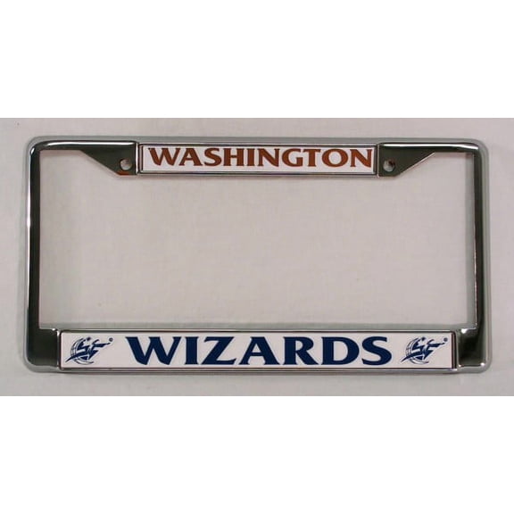 Washington Basketball Wizards Chrome Metal License Plate Frame