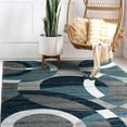 thumbnail image 6 of World Rug Gallery Geometric Circles Blue 7'10" x 10'2" Area Rug, 6 of 7
