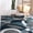 Blue, variant on World Rug Gallery Modern Geometric Circles Gray 8' Indoor Round Area Rug, Soft Non-Shedding Easy Care