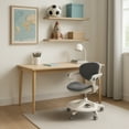 thumbnail image 4 of 2xhome Kids Ergonomic Desk Chair with Adjustable Cushioned Seat and Back, 360° Swivel with Leg Rest Locking Casters and Removable Upholstery, Gray, Set of 1, 1 piece, 4 of 11