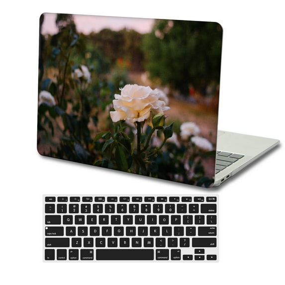KSK KAISHEK Hard Shell Cover Only Compatible Old Version MacBook Air 13 inchs with No Touch No USB-C + Black Keyboard Cover Model: A1466 A1369( Rose series 0071)