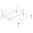thumbnail image 5 of Twin Size Daybed with Trundle, Metal Daybed Frame with Heavy Duty Slats, Modern Space Saving Sofa Bed for Bedroom Living Room, No Box Spring Required, Pink, 5 of 7