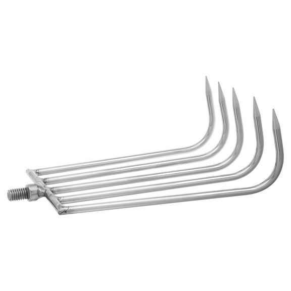 WORGEOUS Garden Rake Small Leaves Rakes for Gardening Leaf Rakes for Lawns Heavy Duty for Yard Lawn Shrub Garden Beds Silver
