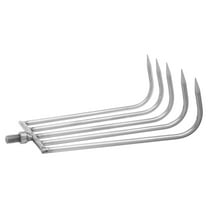 WORGEOUS Garden Rake Small Leaves Rakes for Gardening Leaf Rakes for Lawns Heavy Duty for Yard Lawn Shrub Garden Beds Silver