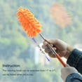 thumbnail image 4 of Uxcell 11" to 31" Chenille Cleaning Duster, Washable Extendable Brush Orange 2Pack, 4 of 5