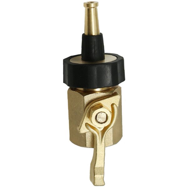 MYG Solid Brass Yard Nozzle Heavy Duty Adjustable Valve Water Hose High