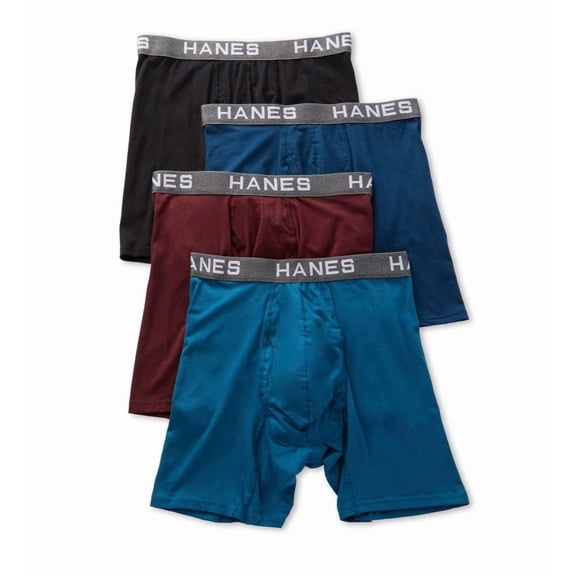 Men's Hanes UFBBA4 Ultimate ComfortFlex Fit Boxer Briefs - 4 Pack (Assorted L)
