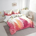 thumbnail image 3 of Feelyou Girly Pink Tree Bedding Comforter Set 7 Pieces, Gold Winter Snowflake Full Bedding Set, Merry Christmas Theme Fitted Sheet Flat Sheet, Microfiber Bedroom Decor, 3 of 7