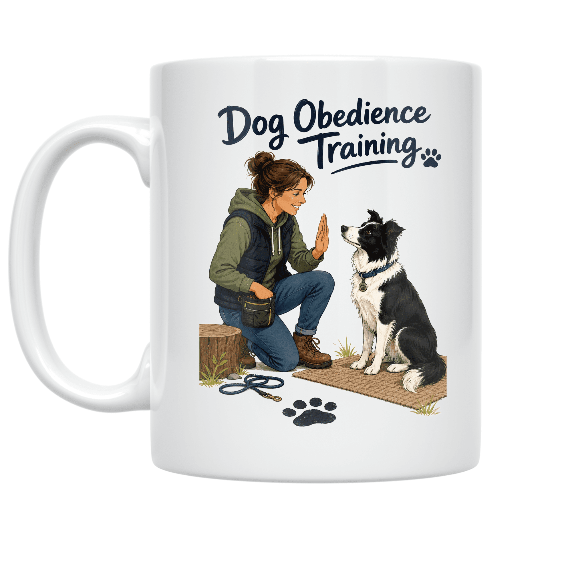 Dog Obedience Training - Pet Owner, 11 oz White Ceramic Coffee Mug