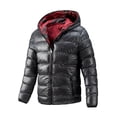 thumbnail image 2 of DPTALR Veste de Combinaison Aviateur pour Homme Veste à Col à Capuche Réversible en Manteau Chaud d'Hiver, 2 of 5