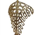 thumbnail image 5 of 16 Inch Statuette, Abstract Cutout Design, Tabletop Decor, Gold, Brown, 5 of 5